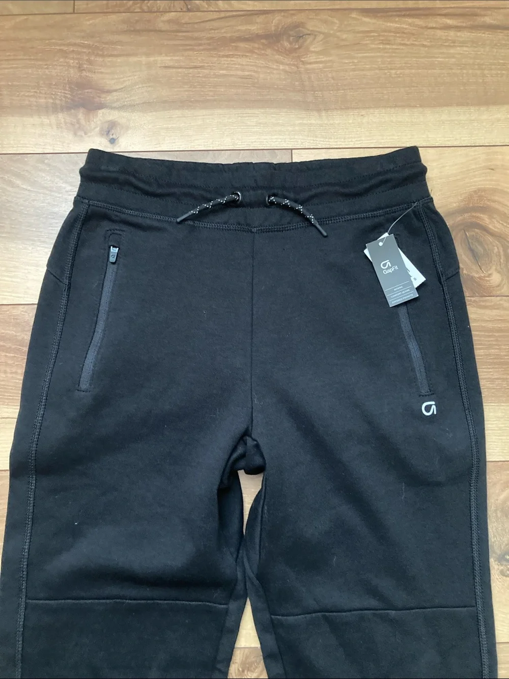 NWT Boys Black Reinforced Knee Moto Joggers